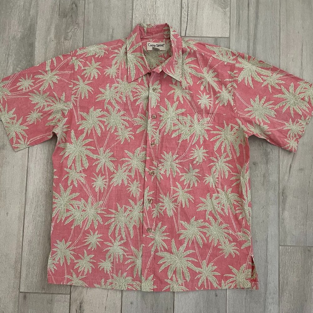 Reverse Print Coconut Palm Tree Hawaiian Shirt